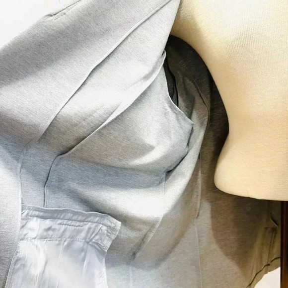 NWT NINE WEST Women Long Sleeve One Button Collared Gray Career Jacket Size 3X - Picture 9 of 15